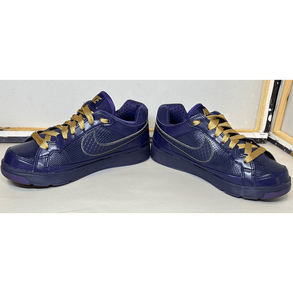 2011 Nike Air Troupe Low Imperial Purple w/ Gold Laces 324923-500 Very Race EUC - Picture 8 of 12